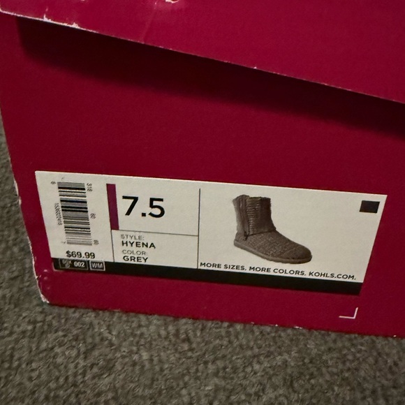 Cozy Gray Knit Boots - Picture 4 of 5